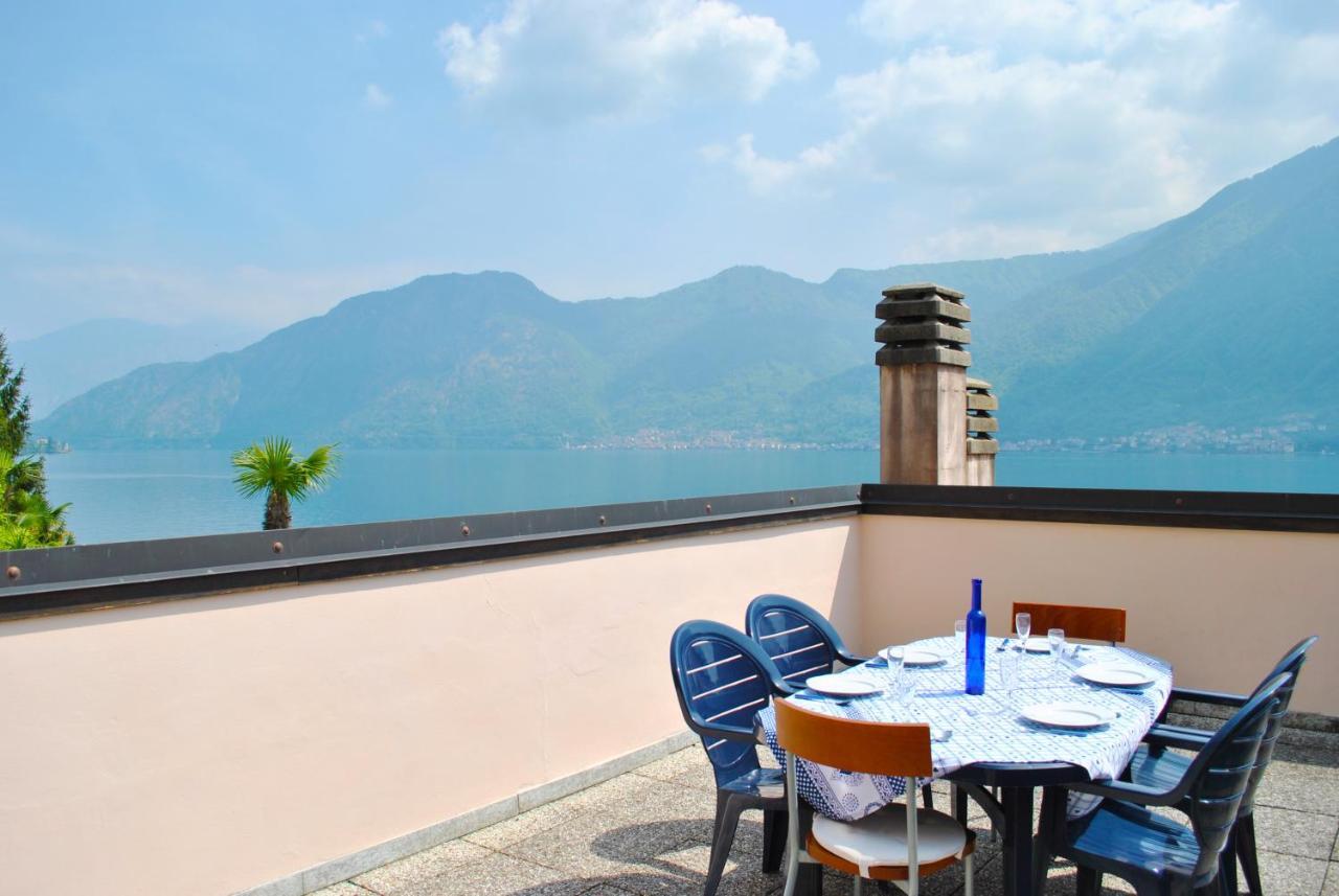 Loft With Big Terrace Lake View Apartment Sala Comacina Bagian luar foto