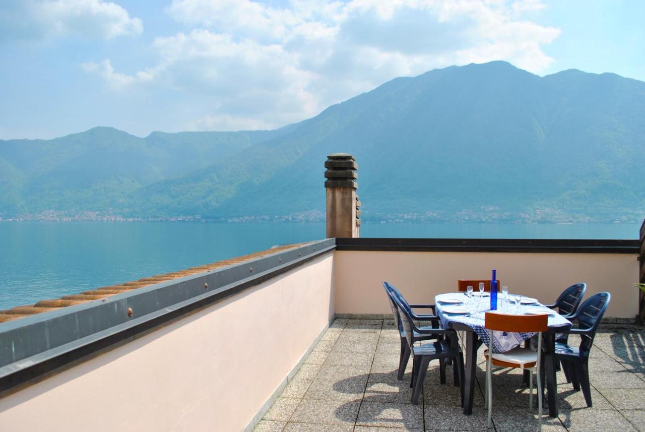 Loft With Big Terrace Lake View Apartment Sala Comacina Bagian luar foto